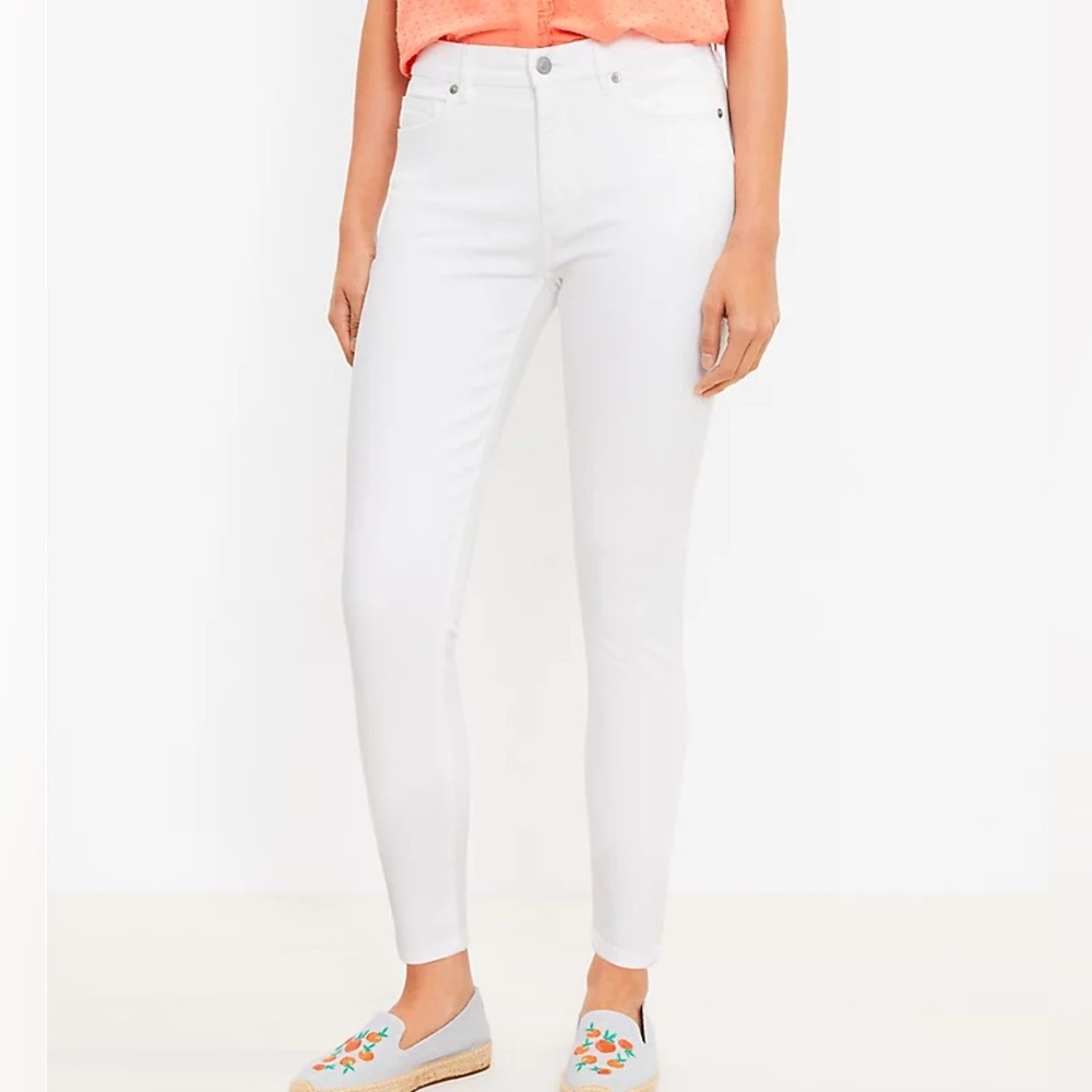 Loft “Skinny Crop” White Jeans